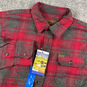 Orvis Flannel Shirt Mens Large Red Plaid New Night Plaid Rio Red 1312517
